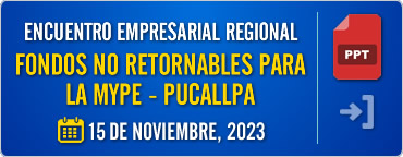 Encuentro Empresarial Regional - Fondos No Retornables Para La MYPE - Pucallpa